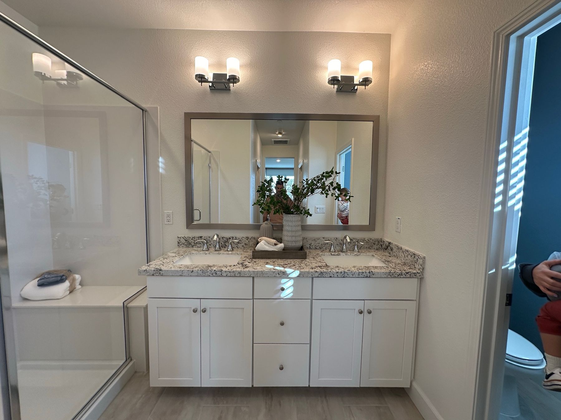 Refinished bathroom cabinetry in Sacramento, California
