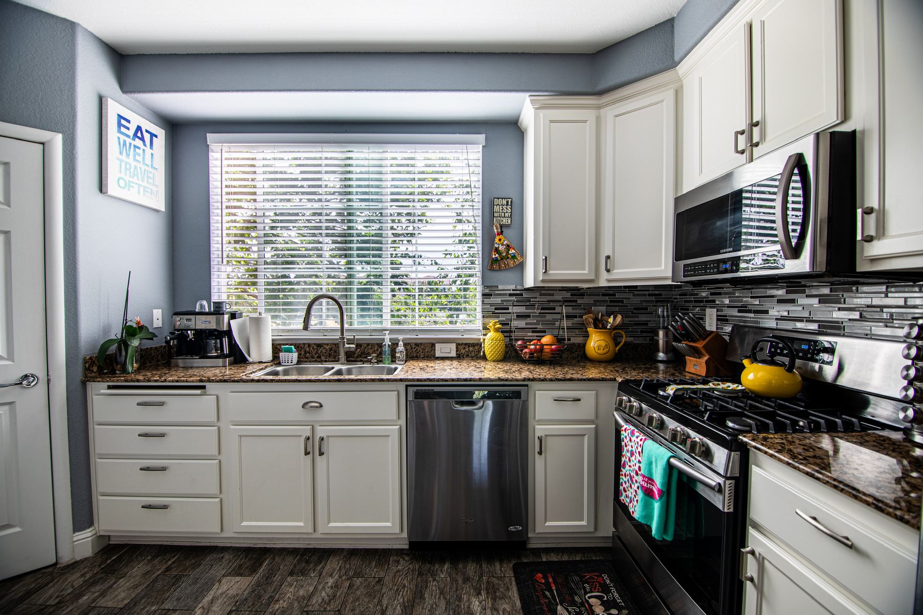Refinished kitchen cabinetry in Sacramento, California