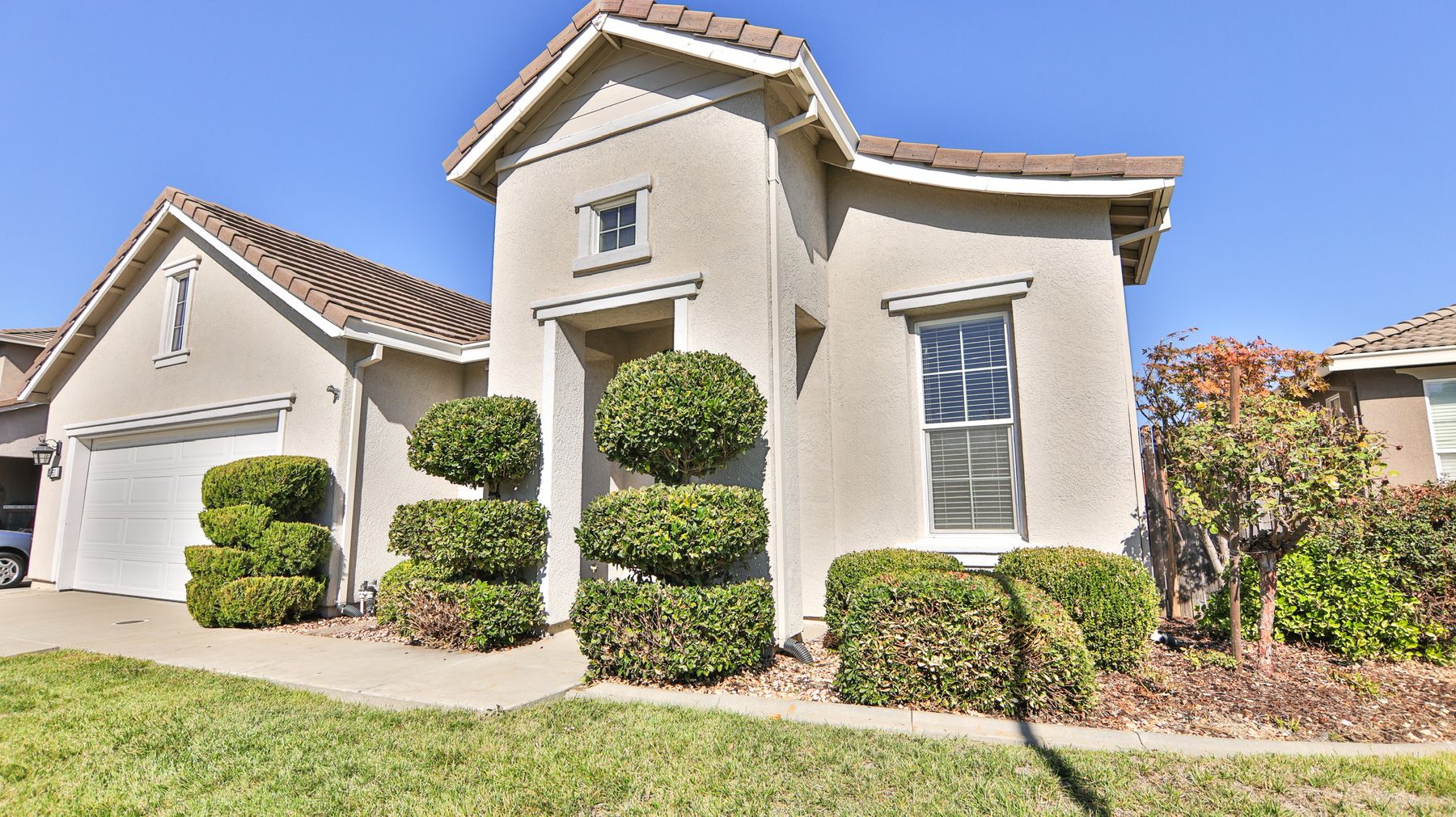Repainted house exterior in Roseville, California