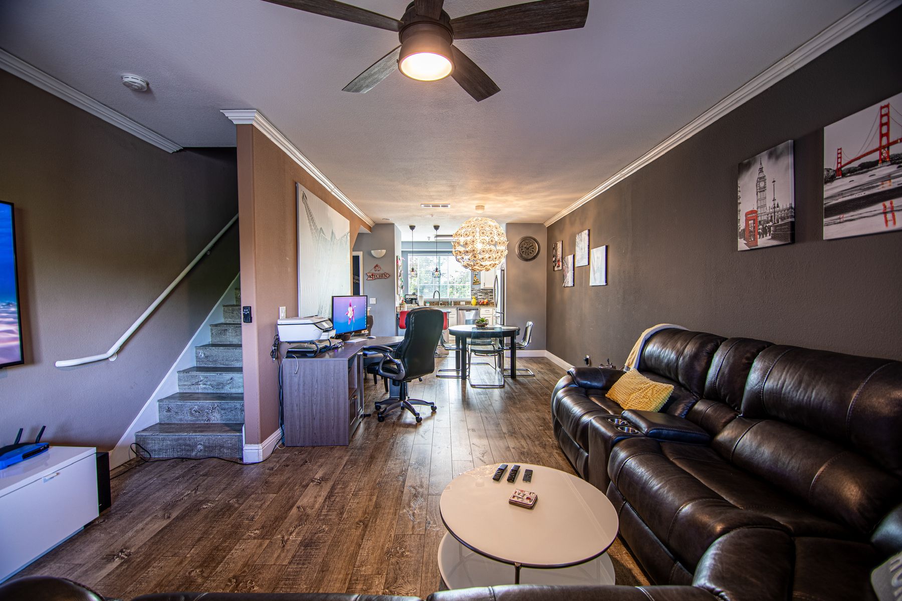 Living room in Sacramento, California before painting
