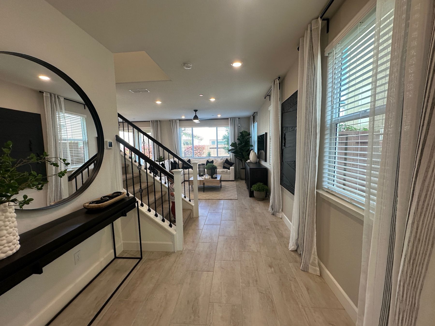 Repainted living room in Rocklin, California