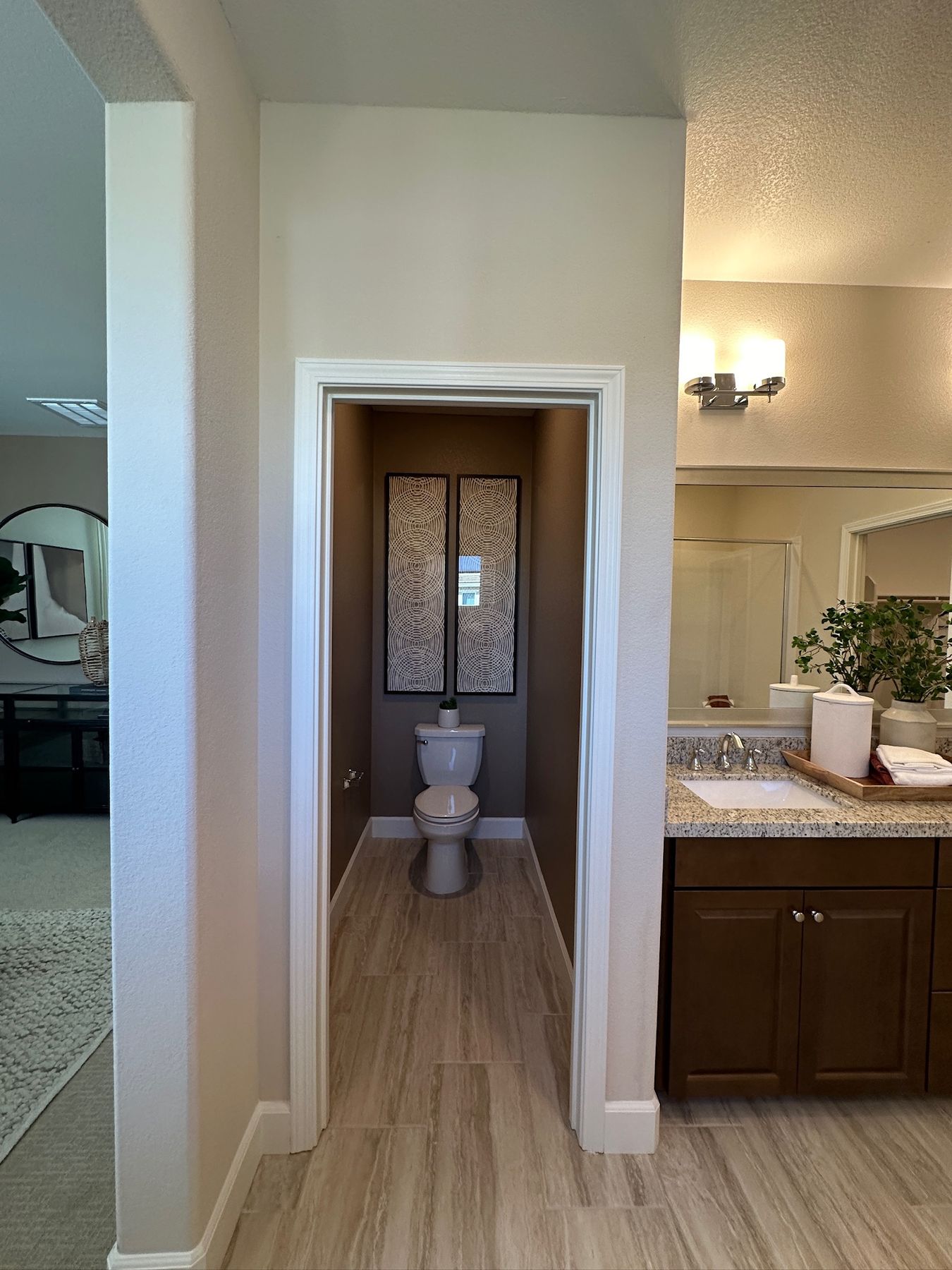 Repainted master bathroom in Sacramento, California